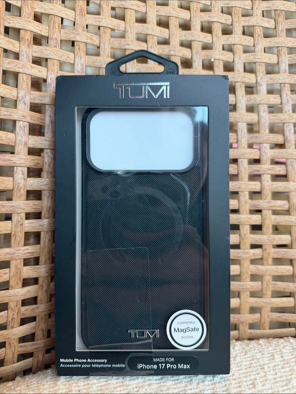 Tumi Black MagSafe Compatible iPhone 17 Pro Max Case